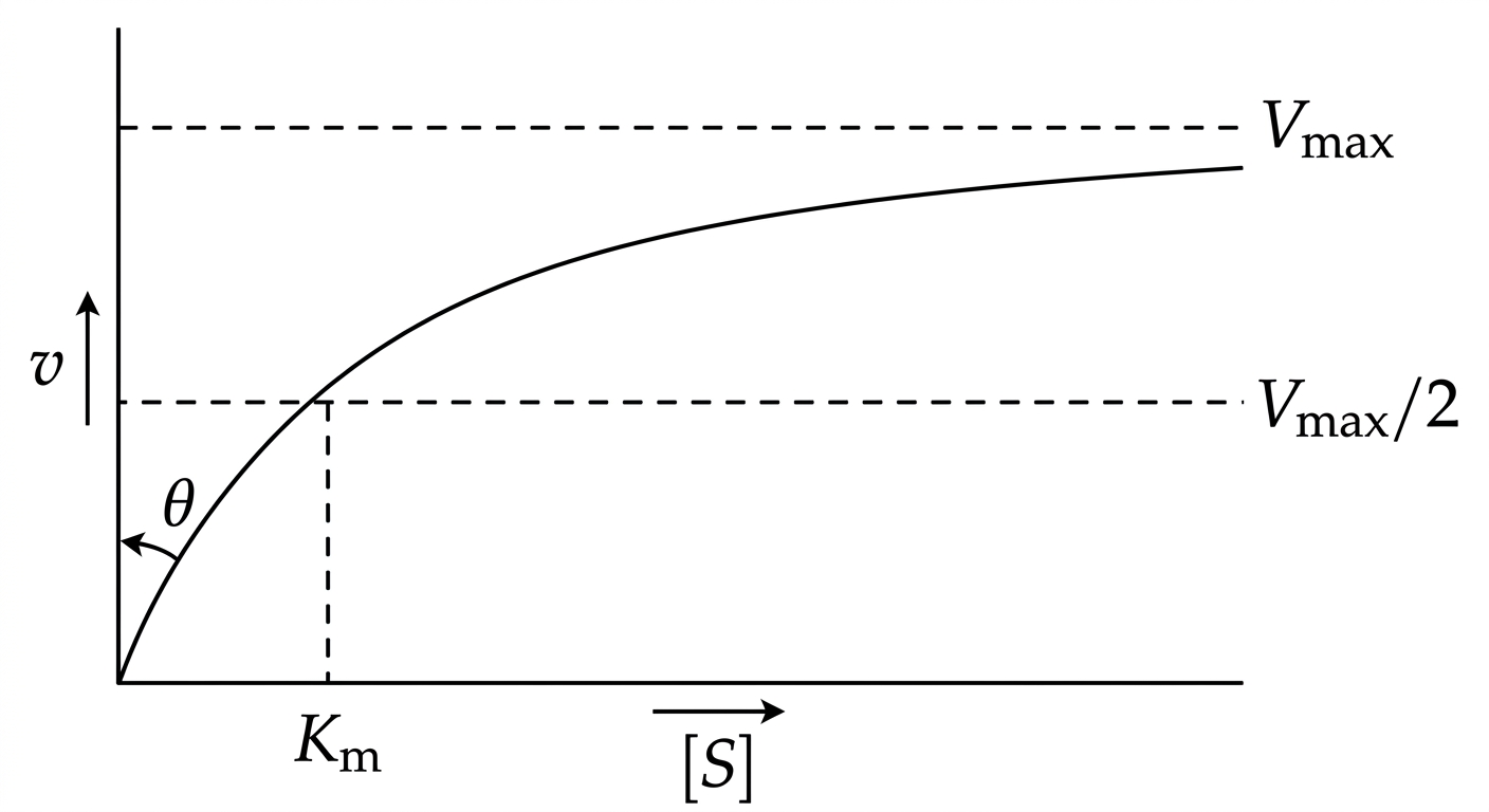 Mika enzyme kinetics curve — reaction rate vs. substrate concentration
